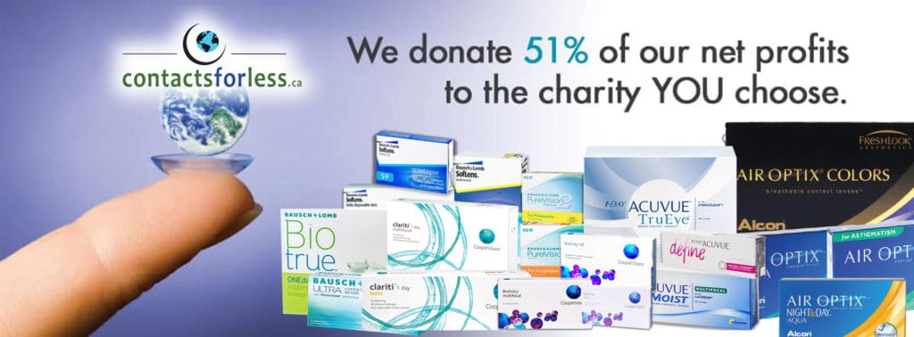 Help us help others by buying contact lenses online in Canada